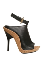 GIVENCHY - 120MM LEATHER OPEN TOE BOOTIE SANDALS