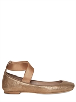 CHLOE' - METALLIC LEATHER BALLERINA FLATS