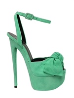 GIUSEPPE ZANOTTI - 160MM SUEDE BOW SANDALS