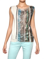 AVIU - TOP IN COTONE CON PAILLETTES