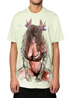 GIVENCHY - PIN UP PRINTED JERSEY OVERSIZED T-SHIRT