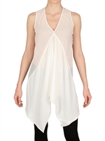 RICK OWENS - SILK GEORGETTE TOP