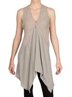 RICK OWENS - SILK GEORGETTE TOP