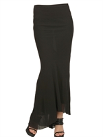 RICK OWENS - ASYMMETTRISCHER SEIDEN GEORGETTE ROCK