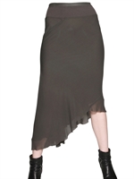 RICK OWENS - ASYMMETTRISCHER SEIDEN GEORGETTE ROCK
