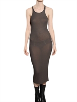 RICK OWENS - RIBBED VISCOSE SILK DRESS