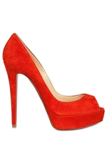 CHRISTIAN LOUBOUTIN - DECOLLETE' BANANA IN CAMOSCIO SPUNTATE 140MM