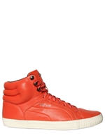 PUMA - A.MCQUEEN - SNEAKERS ALTE DI PELLE CON PLACCHETTA LOGO