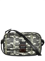 LANVIN - MINI BORSA A TRACOLLA DI GABARDINE STAMPA SERPENTE
