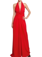 VALENTINO - HALTER NECK STRETCH VISCOSE CADY DRESS
