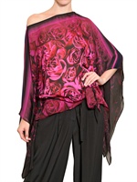 ROBERTO CAVALLI - ROSEN DRUCK SEIDEN CHIFFON HEMD
