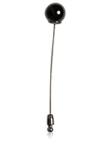 LANVIN - ONYX BALL SILVER PIN