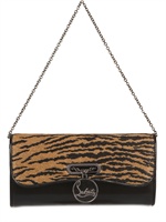 CHRISTIAN LOUBOUTIN - RIVIERA PANAMA TIGER LEATHER CLUTCH