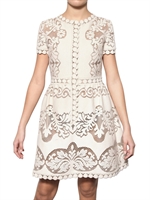 VALENTINO - COTTON GUIPURE DE FLANDRE DRESS