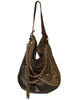 DSQUARED - WILDLEDER & LEDER ZIP UMHÄNGETASCHE
