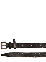 DSQUARED - LEATHER ROUND STUDS BELT