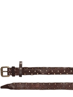 DSQUARED - LEATHER ROUND STUDS BELT