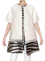 GIAMBATTISTA VALLI - GEOMATRISCH GESTEPPTER MIKADO MANTEL