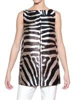 GIAMBATTISTA VALLI - ZEBRA DRUCK BAUWMOLL SEIDEN MIKADO TOP