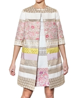 GIAMBATTISTA VALLI - LUREX AUF BAUMWOLL SEIDEN JACQUARD MANTEL