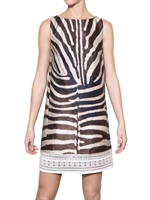 GIAMBATTISTA VALLI - ZEBRA DRUCK BAUMWOLL SEIDEN MIKADO KLEID