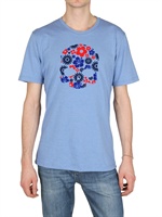 HYDROGEN - FLOCK FLOWER SKULL JERSEY T-SHIRT