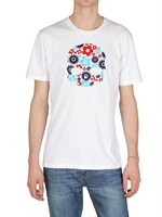 HYDROGEN - FLOCK FLOWER SKULL JERSEY T-SHIRT
