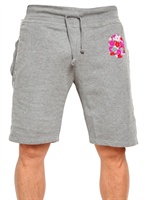 HYDROGEN - FLOCK BLUMEN TOTENKOPF FLEECE SHORTS