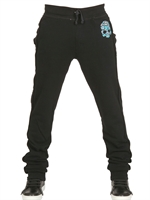 HYDROGEN - FLOCK FLOWER SKULL FLEECE TROUSERS