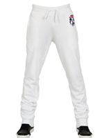 HYDROGEN - FLOCK FLOWER SKULL FLEECE TROUSERS