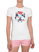 HYDROGEN - FLOWER SKULL COTTON JERSEY T-SHIRT