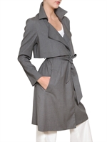 JIL SANDER - STRETCH COOL WOOL TRENCH COAT