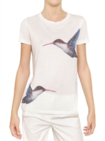 JIL SANDER - HUMMINGBIRD PRINT COTTON JERSEY T-SHIRT