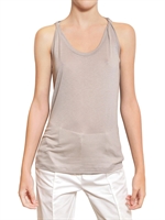 JIL SANDER - VISCOSE SILK JERSEY TANK TOP