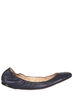JIL SANDER - LEATHER BALLERINA FLATS