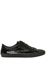 JIL SANDER - PERFORATED PATENT SNEAKERS