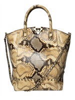 VALENTINO - ROCKSTUDD PYTHON SHOULDER TOP HANDLE