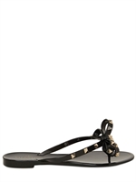VALENTINO - RUBBER BOW STUDS FLIP FLOP FLATS