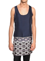 LANVIN - PRINTED SILK SATIN TANK TOP