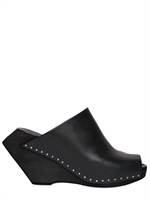 RICK OWENS - SABOT IN PELLE SPUNTATE 110MM
