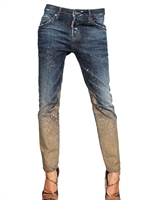 DSQUARED - COOL GIRL MUD EFFECT DENIM JEANS