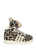ADIDAS ORIGINALS BY ORIGINALS - JEREMY SCOTT LEOPARD INFANT SNEAKERS