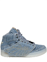 ADIDAS ORIGINALS BY ORIGINALS - JEREMY SCOTT DENIM WINGS SNEAKERS