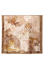 SALVATORE FERRAGAMO - TIGER PRINT SILK SCARF