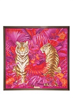 SALVATORE FERRAGAMO - TIGER PRINT SILK SCARF