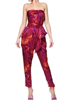 SALVATORE FERRAGAMO - LEOPARD PRINT CREPE DE CHINE JUMPSUIT