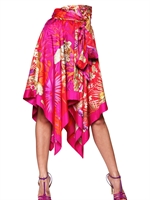 SALVATORE FERRAGAMO - MULTIFARBENER CREPE DE CHINE ROCK