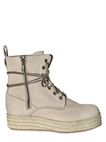 LD TUTTLE - STIVALI STRINGATI IN NUBUCK CON ZEPPA 40MM