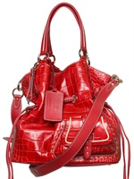 LANCEL - PREMIERE FLIRT LEDER CROCO DRUCK UMHÄNGETASCHE