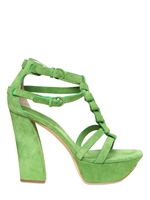 CASADEI - 120MM WOVEN SUEDE SANDALS